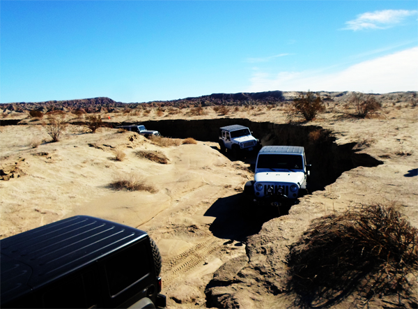 Jeeps in the Mojave Desert